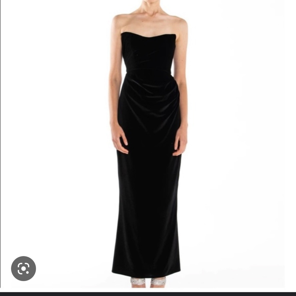 THE BAR OLIVER GOWN IN BLACK with Blush Bow Sleeves - SIZE 4 - NEW W TAG